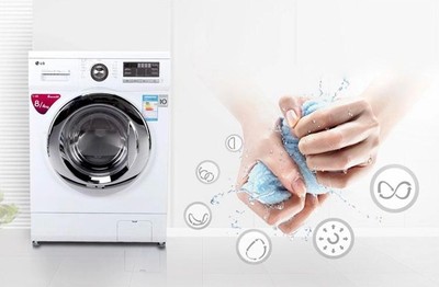 LG智能手洗一级能耗变频滚筒洗衣机WD-T12412DG 高效洁净与节能的完美融合